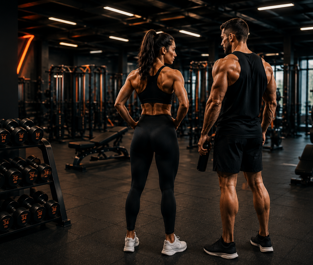Modern strength training gym